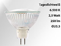 Luminea LED-Spotlight mit Glasgehäuse GU5.3, 3 W, 12V, 250lm, tageslichtweiß; LED-Tropfen E27 (warmweiß) LED-Tropfen E27 (warmweiß) 