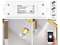 Luminea Home Control WLAN-Schalter mit Dimmer-Funktion, für Siri, Alexa & Google Assistant; WLAN-Unterputz-Steckdosen WLAN-Unterputz-Steckdosen WLAN-Unterputz-Steckdosen WLAN-Unterputz-Steckdosen 