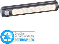 Luminea Batterie-LED-Schrankleuchte, PIR & Lichtsensor, Versandrückläufer; LED-Türleuchten mit Bewegungs- & Lichtsensoren LED-Türleuchten mit Bewegungs- & Lichtsensoren 