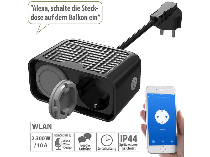 ; WLAN-Steckdosen mit Stromkosten-Messfunktion, WLAN-LED-Lampen E27 RGBW 