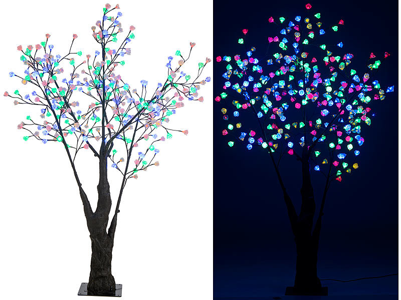 Luminea Lichterbaum: LED-Deko-Ahornbaum, 576 beleuchtete Herbstblättern,  200 cm, für innen (Beleuchteter Baum)