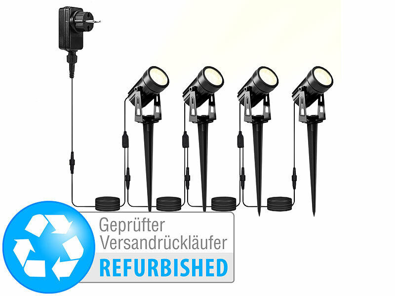 ; Solar-LED-Gartenstrahler mit Bewegungsmelder 