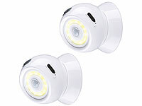 Luminea drehbare LED-Strahler, 360° ausrichtbarer LED-Strahler; Solar-LED-Wandlichter mit Nachtlicht-Funktion Solar-LED-Wandlichter mit Nachtlicht-Funktion Solar-LED-Wandlichter mit Nachtlicht-Funktion 