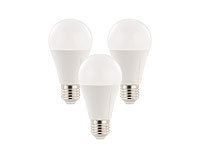 Luminea 3er-Set LED-Lampe E27, 15 Watt, 1350 Lumen, A+, tageslichtweiß 6.500 K; LED-Tropfen E27 (warmweiß) 