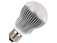 Luminea High-Power LED-Lampe E27, tageslichtweiß 6400 K, 500 lm, 6 Watt; LED-Tropfen E27 (warmweiß) 