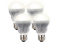 Luminea High-Power LED-Lampe, 6W, warmweiß, 420 lm, 4er Set; LED-Spots GU10 (warmweiß), LED-Tropfen E27 (tageslichtweiß) 