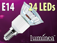 Luminea SMD-LED-Lampe, E14, 24 LEDs, blau, 9 lm
