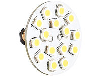 Luminea LED-Stiftsockellampe G4 (12V), 15 SMD LEDs, horizontal, 120°