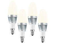 Luminea Energiespar-Lampen mit 3x1W-LEDs, E14, warmweiß, 205 lm, 4 St.