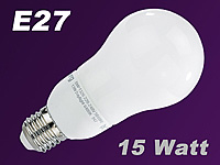 Luminea Energiesparlampe E27 A60 15W kaltweiß
