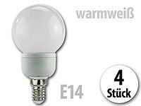 Luminea SMD-LED-Lampe Classic, 24 LEDs, warmweiß, E14, 95 lm, 4er-Set