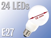 Luminea SMD-LED-Lampe Classic, 24 LEDs, weiß, E27, 87 lm