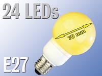 Luminea SMD-LED-Lampe Classic, 24 LEDs, orange, E27, 18 lm