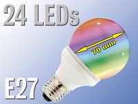 Luminea SMD-LED-Lampe Classic mit Farbwechsler, 24 LEDs, E27