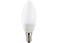 Luminea SMD-LED-Lampe Candle mit 15 LEDs, E14, weiß, 150-160 lm; LED-Tropfen E27 (warmweiß) 