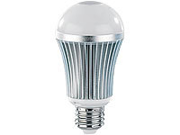 Luminea 2 HighPower-LED-Lampen,PIR-Bewegungssensor,E27 kaltweiß,330lm