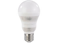 Luminea Highpower-LED-Lampe mit 40 SMD-LEDs, 5W, E27, warmweiß, 275 lm; LED-Spots GU10 (warmweiß), LED-Tropfen E27 (tageslichtweiß) 