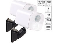 Luminea 2er-Set LED-Wandspots für innen & außen, Bewegungssensor; LED-Solar-Außenlampen mit PIR-Sensoren (neutralweiß), LED-Schrankleuchten mit Bewegungs- & Lichtsensoren LED-Solar-Außenlampen mit PIR-Sensoren (neutralweiß), LED-Schrankleuchten mit Bewegungs- & Lichtsensoren LED-Solar-Außenlampen mit PIR-Sensoren (neutralweiß), LED-Schrankleuchten mit Bewegungs- & Lichtsensoren 