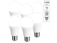 Luminea 6er-Set LED-Lampen, dimmbar, tageslichtweiß, 1.050 Lumen; LED-Tropfen E27 (warmweiß) LED-Tropfen E27 (warmweiß) 