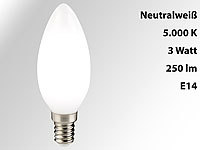 Luminea SMD-LED-Kerzenlampe, 3,2 Watt, E14, B35, 250 Lumen, weiß