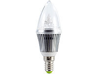 Luminea SMD-LED-Candle, 4W, E14, warmweiß, 280-320 lm, 4er-Set; LED-Tropfen E27 (warmweiß) 