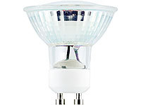 Luminea SMD-LED-Lampe, GU10, 60 LEDs, 4,5W, warmweiß, 350-370 lm; LED-Tropfen E27 (tageslichtweiß) 
