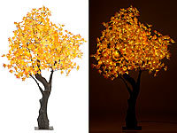 Luminea LED-Deko-Ahornbaum, 576 beleuchtete Herbstblättern, 200 cm, für innen