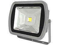 Luminea Wetterfester LED-Fluter im Metallgehäuse, 80 W, IP65, warmweiß; LED-Fluter mit Bewegungsmelder (tageslichtweiß), Wetterfester LED-Fluter (tageslichtweiß) 