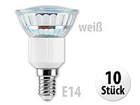 Luminea SMD-LED-Lampe, E14, 24 LEDs, weiß, 130 lm, 10er-Set