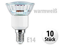 Luminea SMD-LED-Lampe, E14, 24 LEDs, warmweiß, 110 lm, 10er-Set