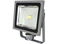 Luminea COB-LED-Fluter, 50 W, IP44, PIR, 4200 K (refurbished); Wasserfeste LED-Fluter (warmweiß) 