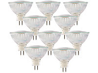 Luminea LED-Spotlight m. Glasgehäuse, GU5.3, 3 W, 12V, 250 lm, weiß, 10er-Set; LED-Spots GU10 (warmweiß) LED-Spots GU10 (warmweiß) 