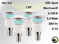 Luminea LED-Spot E14, 3,3W, warmweiß, 300 lm, dimmbar, 4er-Set; LED-Lampen E14, E14 LED-EnergiesparlampenLED-Lampenspots E14LED-Spotlampen E14LED-Energiesparlampen E14LED-Lichter E14LED-Spotbirnen E14LED-Leuchten E14LED-Sparspots E14LED-Spot-Bulbs E14LED-EinbauspotsLED-Spots für LED-Einbaustrahler, LED-Strahler ReflektorenLED-Spots für Strahler, Einbauleuchten, Einbaustrahler, Deckenleuchten, Einbauspots, Baustrahler 