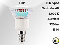 Luminea LED-Spot E14, 3,3 Watt, weiß, 5000 K, 320 lm, dimmbar; LED E14 Spotlampen LED E14 Spotlampen 