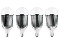 Luminea LED-Lampe E27, 18 Watt, 1.620 lm, 200°, weiß, 5000 K, 4er-Set; LED-Tropfen E27 (tageslichtweiß) LED-Tropfen E27 (tageslichtweiß) 