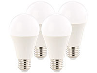 Luminea LED-Lampe, 12W, E27, warmweiß, 2700K, 1055 lm, 160°, 4er-Set; LED-Spots GU10 (warmweiß), LED-Tropfen E27 (tageslichtweiß) LED-Spots GU10 (warmweiß), LED-Tropfen E27 (tageslichtweiß) LED-Spots GU10 (warmweiß), LED-Tropfen E27 (tageslichtweiß) 