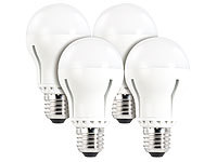 Luminea LED-Lampe E27, 12W, tageslichtweiß 6400 K, 1055 lm, 220°, 4er-Set; LED-Tropfen E27 (warmweiß) LED-Tropfen E27 (warmweiß) 