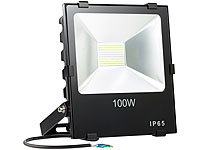 Luminea Wetterfester LED-Fluter, 100w, IP65, tageslichtweiß (refurbished); Wasserfeste LED-Fluter (warmweiß) 