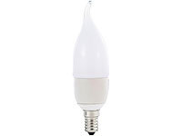 Luminea Geschwungene LED-Kerzenlampe, 6 W, E14, Ba35, warmweiß; LED-Tropfen E27 (warmweiß) LED-Tropfen E27 (warmweiß) 