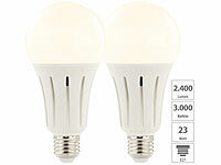 Luminea 2er-Set High-Power-LED-Lampe E27, 23 W, 2.400 Lumen, warmweiß 3.000 K; LED-Tropfen E27 (warmweiß) 