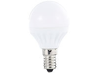 Luminea LED-Lampe, 4 W, E14, 300 lm, 6.400 K, P45-P, tageslichtweiß; LED-Tropfen E27 (warmweiß) 