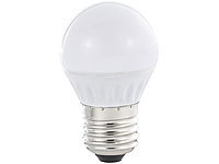 Luminea LED-Tropfen E27, 4 W, 300 lm, 160°, tageslichtweiß 6400 K, P45; LED-Spots GU10 (warmweiß) 