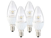Luminea LED Kerze 4W, 300lm, E14, warmweiß 4er-Set; LED-Tropfen E27 (warmweiß) LED-Tropfen E27 (warmweiß) 