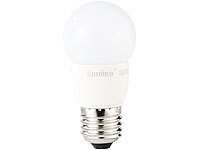 Luminea LED-Tropfen, E27, 5,5 W, 470 lm, 160°, 3.000 K, warmweiß; LED-Spots GU10 (warmweiß) 