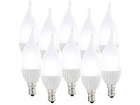Luminea Geschwungene LED-Kerzenlampe, 3 W, E14, tageslichtweiß, 10er-Set; LED-Tropfen E27 (warmweiß) LED-Tropfen E27 (warmweiß) 