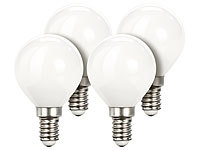 Luminea Retro-LED-Lampe, G45, 3 W, E14, 200 lm, warmweiß, 4er-Set