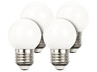 Luminea Retro-LED-Lampe, E27, 3 W, G45, 250 lm, warmweiß, 4er-Set