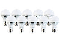 Luminea LED-Lampe E27, 7W, tageslichtweiß 5400 K, 490 lm, 180°, 10er-Set; LED-Spots GU10 (warmweiß) LED-Spots GU10 (warmweiß) 