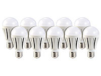 Luminea LED-Lampe, 12 W, E27, warmweiß, 2700 K, 1055 lm, 10er-Set; LED-Spots GU10 (warmweiß), LED-Tropfen E27 (tageslichtweiß) 