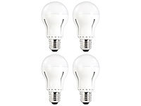 Luminea LED-Lampe E27, 12 W, dimmbar, tageslichtweiß 6400 K, 1055 lm, 4er-Set; LED-Tropfen E27 (warmweiß) LED-Tropfen E27 (warmweiß) 